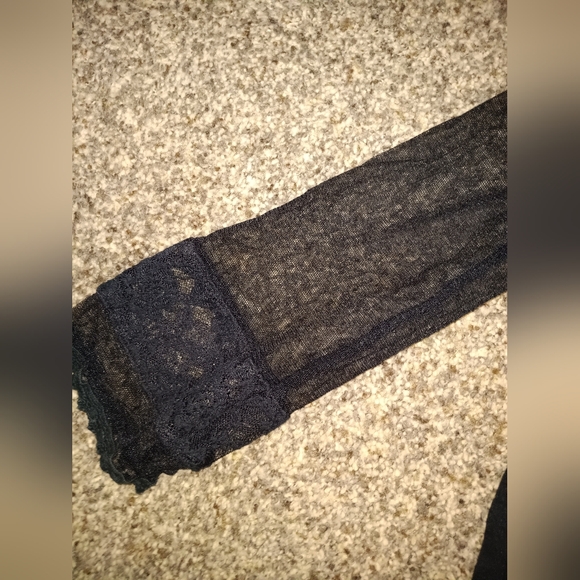 Black Lace High-Neck Blouse - Picture 5 of 5